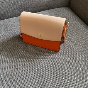 Tory Burch Tan/Orange Mini Shoulder Bag